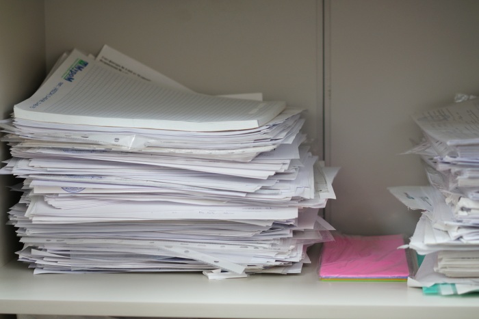 documents and papers in a pile