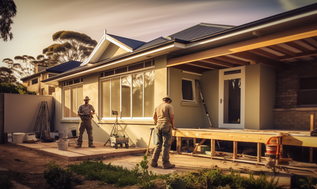 australian home renovation half done extention with tr b50b9bd9 ef1e 4588 8968 d4f3494141df