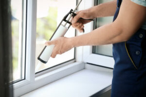 sealing window with window caulking